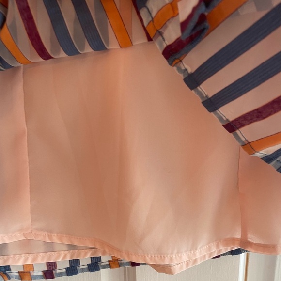 Maeve by Anthropologie Striped Elisabetta Sleeveless Top with Ruffles. Size 8. - Picture 8 of 11